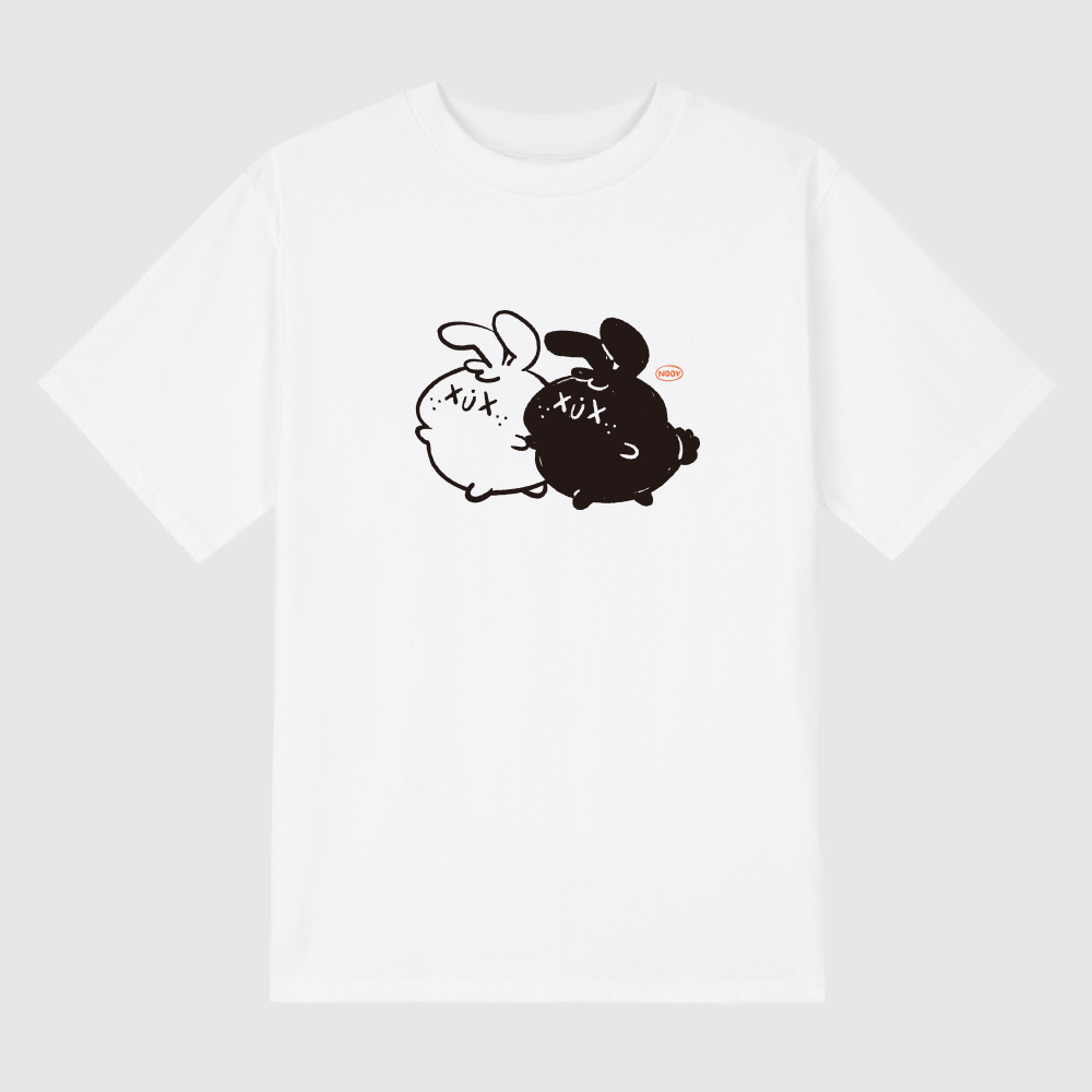 Follow momoi White short-sleeved T-shirt_복사