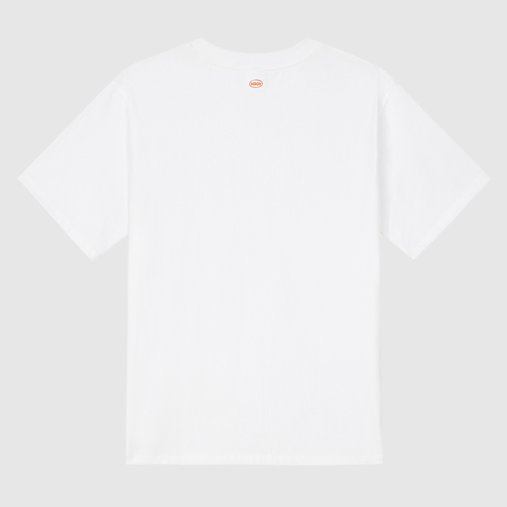 Follow momoi White short-sleeved T-shirt_복사