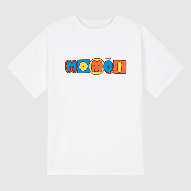 squre momoi White short-sleeved T-shirt