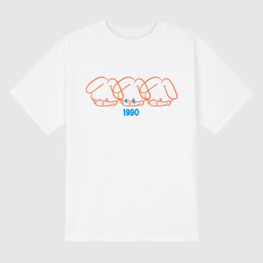 triple nooy 1990 White short-sleeved T-shirt