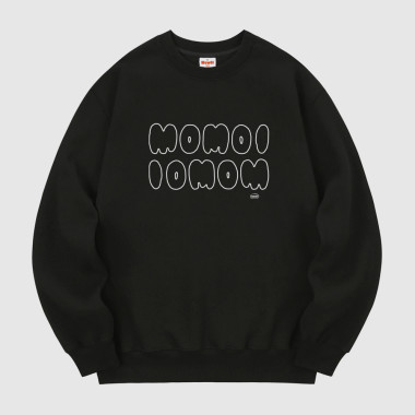 momoi blank sweatshirt black