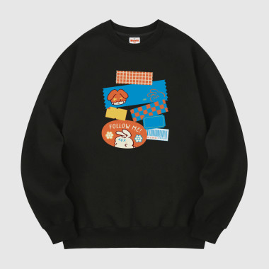 vivid sticker sweatshirt black