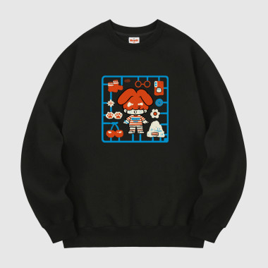 pieces vivid sweatshirt black
