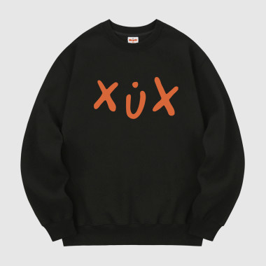 xux orange sweatshirt black