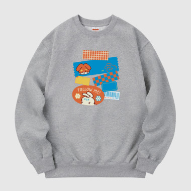 vivid sticker sweatshirt gray