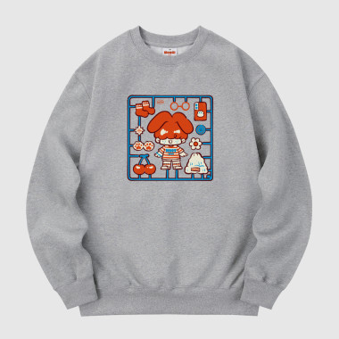 pieces vivid sweatshirt gray
