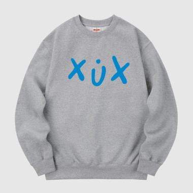 xux blue sweatshirt gray