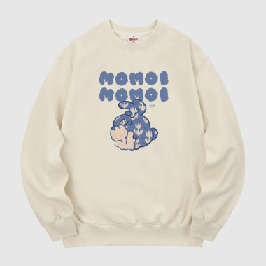 tulip clouds sweatshirt cream