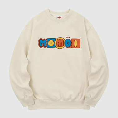 squre momoi sweatshirt cream