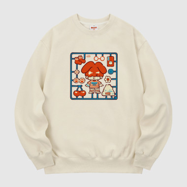 pieces vivid sweatshirt cream