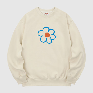 flower sweatshirt cream