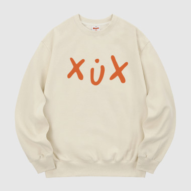 xux orange sweatshirt cream