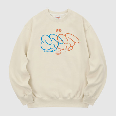 twins 1990 sweatshirt cream