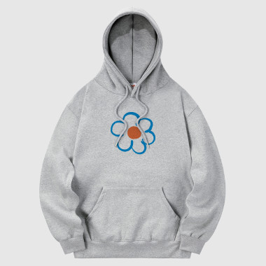 flower hood gray