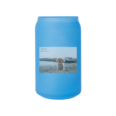 무광 아이스 변색 유리컵 473ml (블루) 댕댕굿즈05