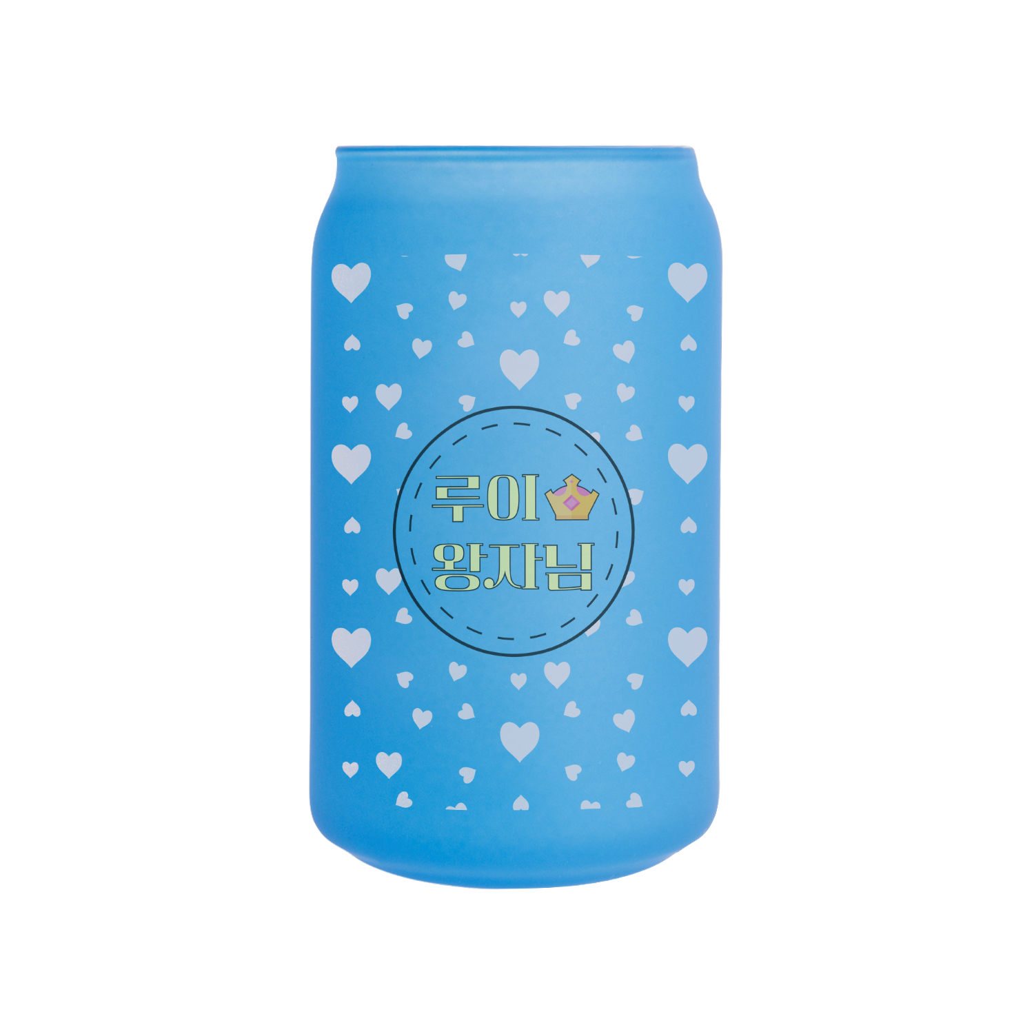 무광 아이스 변색 유리컵 473ml (블루) 댕댕굿즈04
