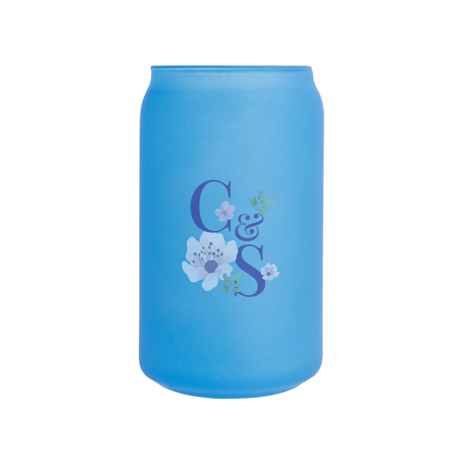 무광 아이스 변색 유리컵 473ml (블루) 댕댕굿즈01