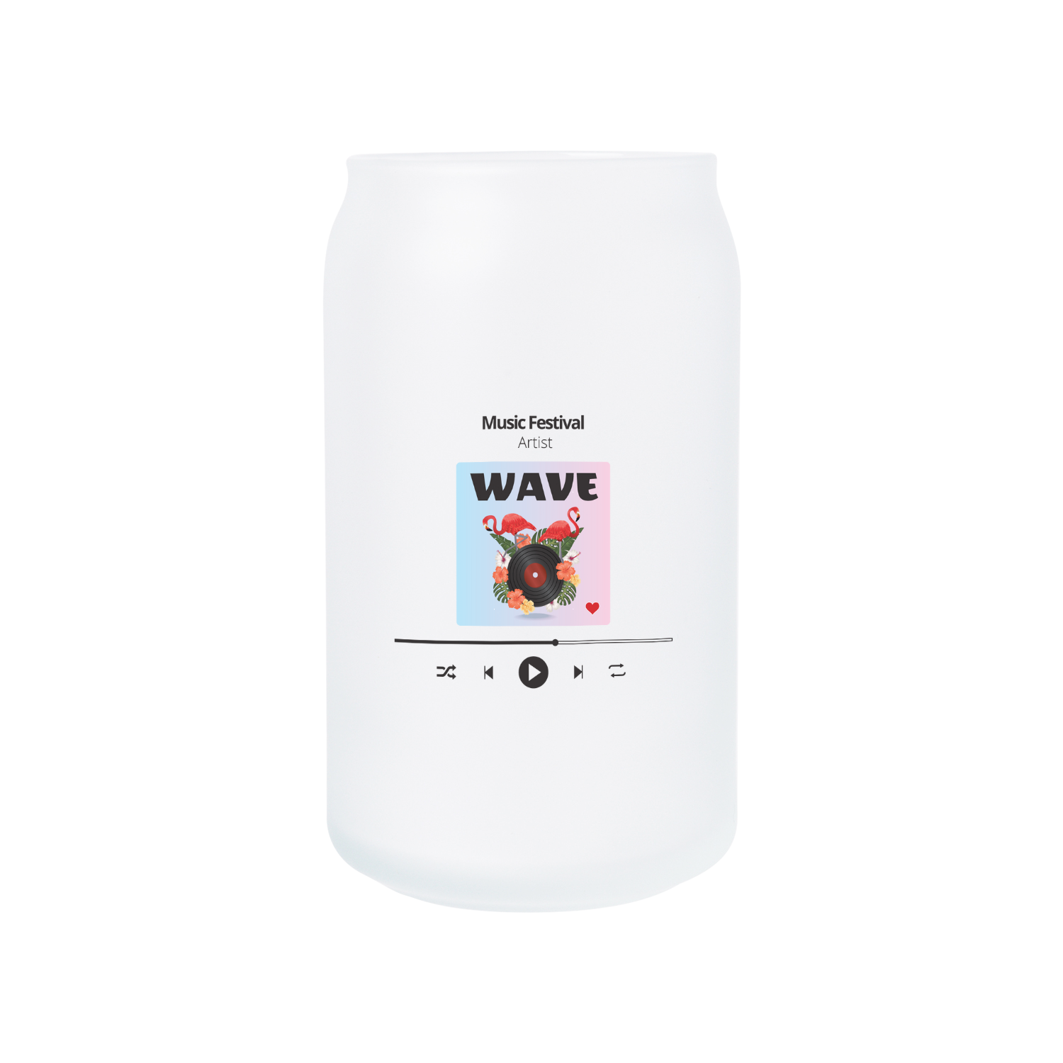 무광 아이스 변색 유리컵 473ml (블루) 뮤직웨이브04