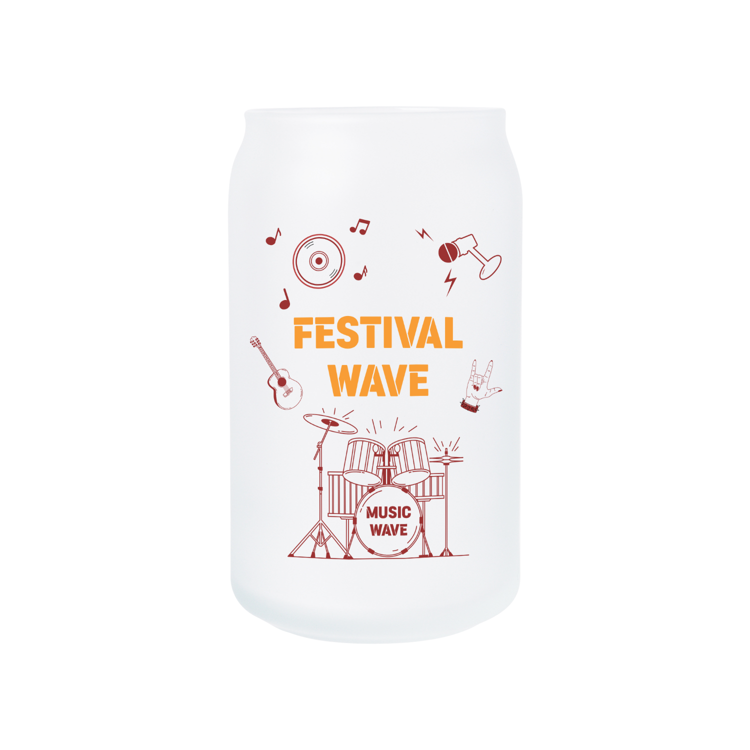 무광 아이스 변색 유리컵 473ml (블루) 뮤직웨이브01