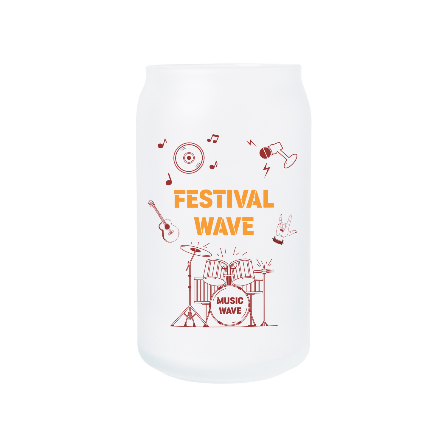 무광 비어캔글라스 473ml 뮤직웨이브01