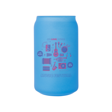 무광 아이스 변색 유리컵 473ml (블루) 뮤직웨이브02