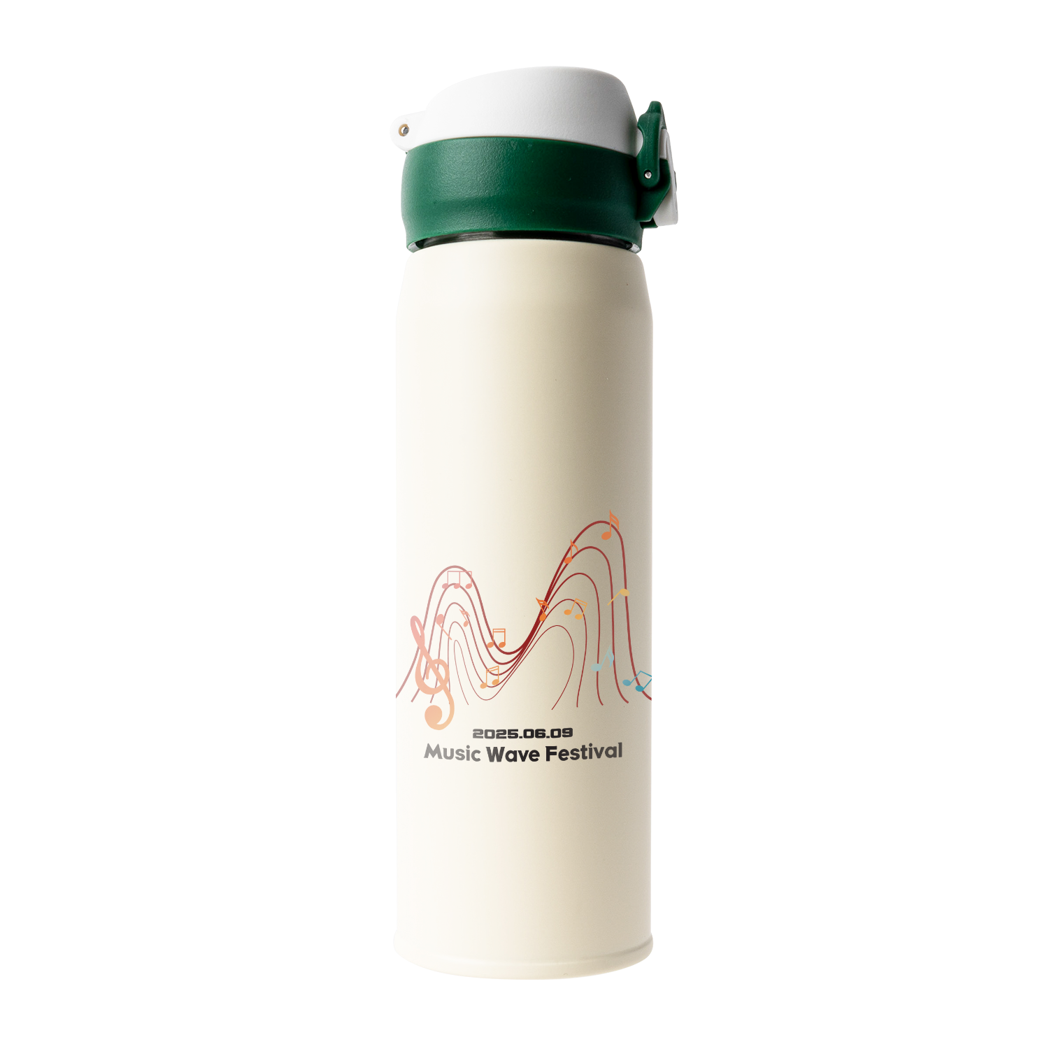 무광크림 스타 텀블러 500ml 뮤직웨이브01