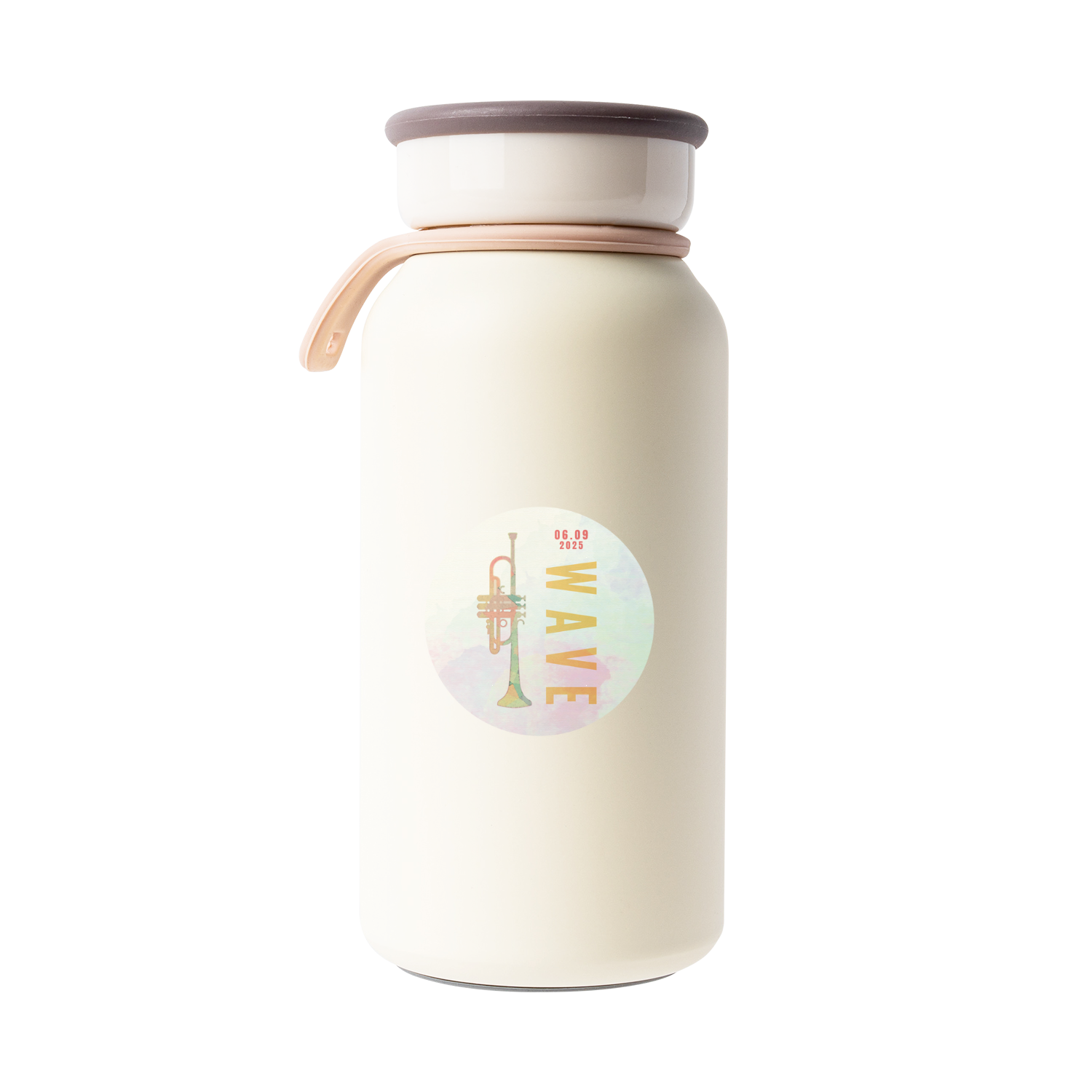 무광크림 밀크 텀블러 350ml 뮤직웨이브05