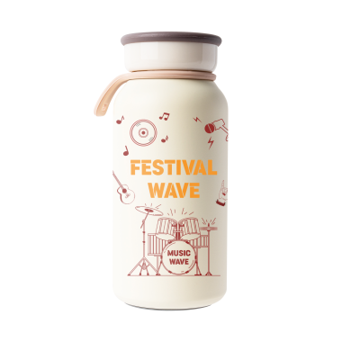 무광크림 밀크 텀블러 350ml 뮤직웨이브01