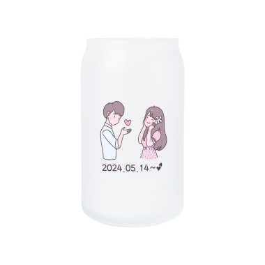 무광 비어캔글라스 473ml 커플04
