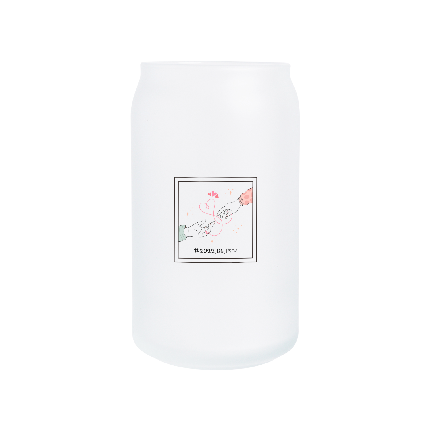 무광 비어캔글라스 473ml 커플01