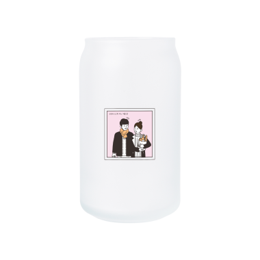 무광 비어캔글라스 473ml 커플01
