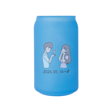 무광 아이스 변색 유리컵 473ml (블루) 커플04