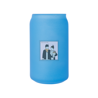 무광 아이스 변색 유리컵 473ml (블루) 커플01
