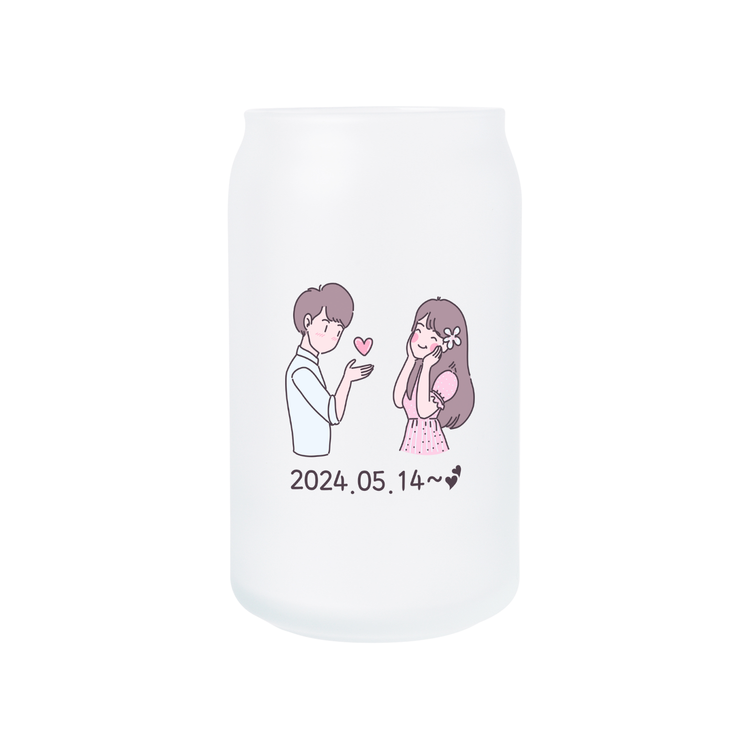 무광 아이스 변색 유리컵 473ml (블루) 커플04
