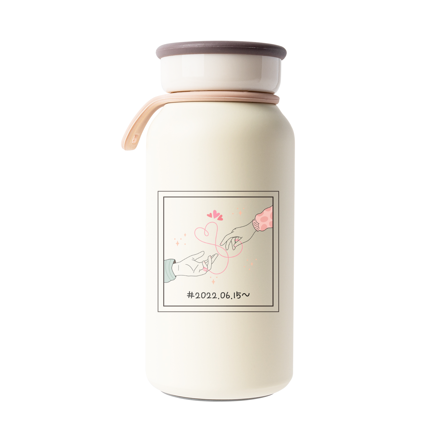 무광크림 밀크 텀블러 350ml 커플01