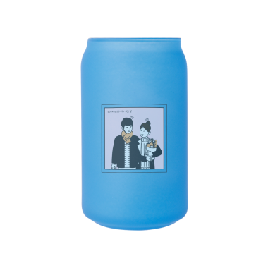무광 아이스 변색 유리컵 473ml (블루) 커플01